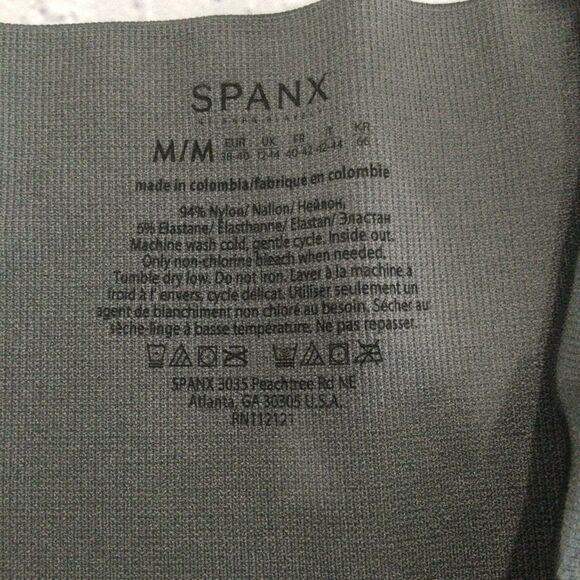 Spanx Leggings Pants Women’s Size M Color Camo Gray Seamless Cropped - Picture 3 of 8